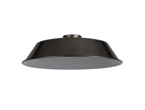 Briciole Round 35cm Lampshade With Angled Sides, Black Chrome