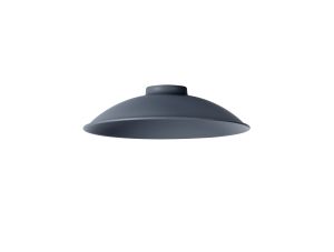 Briciole Shallow Round 25cm Lampshade, Cool Grey