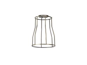Briciole Tall Round 14cm Wire Cage Shade With Angled Sides, Antique Brass