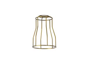 Briciole Tall Round 14cm Wire Cage Shade With Angled Sides, Gilt Bronze