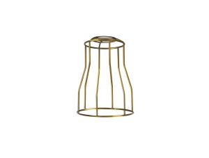 Briciole Tall Round 14cm Wire Cage Shade With Angled Sides, Gilt Bronze