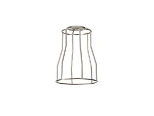 Briciole Tall Round 14cm Wire Cage Shade With Angled Sides, Brushed Nickel