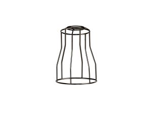 Briciole Tall Round 14cm Wire Cage Shade With Angled Sides, Black Chrome