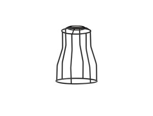 Briciole Tall Round 14cm Wire Cage Shade With Angled Sides, Black