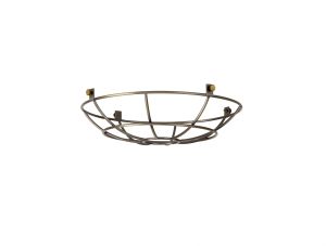 Briciole Clip On Shallow Round 25cm Wire Cage Shade, Antique Brass