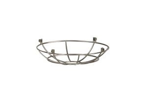 Briciole Clip On Shallow Round 25cm Wire Cage Shade, Brushed Nickel