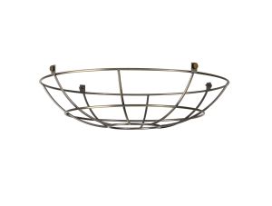 Briciole Clip On Shallow Round 35cm Wire Cage Shade, Antique Brass