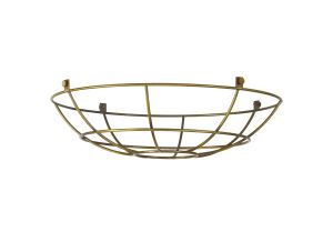 Briciole Clip On Shallow Round 35cm Wire Cage Shade, Gilt Bronze