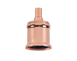 Briciole 5cm Metal Lampholder Kit, Rose Gold, E27 c/w Cable Clamp, NOT Suitable For Shades & Cages