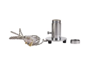Briciole Table Lamp 1 Light Without Shade, Chrome With Silver Braided Twisted Cable, E27 (Max 60W), Suitable For Shades & Cages