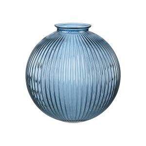 Briciole Acorn Ribbed 25cm Glass Shade (K), 100mm COLLAR REQUIRED,Blue