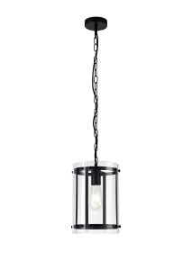 Bruschetta Pendant, 1 Light E27, Matt Black