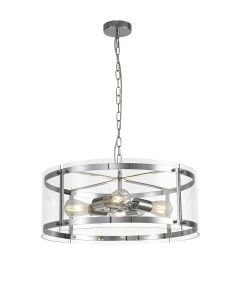 Bruschetta Pendant, 4 Light E27, Polished Chrome