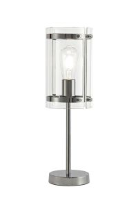 Bruschetta Table Lamp, 1 Light E27, Polished Chrome