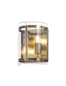 Bruschetta Wall Light, 2 Light E27, Antique Brass