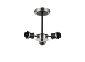 Jestero 29cm Semi Ceiling (FRAME ONLY), 3 Light E14, Satin Nickel / Satin Black