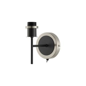 Jestero Wall Light Switched (FRAME ONLY), 1 Light E14, Satin Nickel / Satin Black