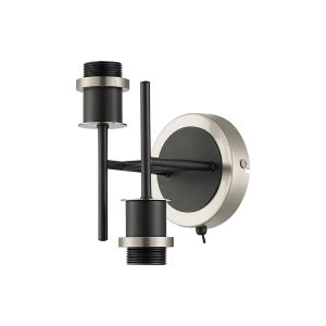 Jestero Wall Light Switched (FRAME ONLY), 2 Light E14, Satin Nickel / Satin Black