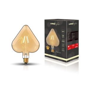 Classic Style LED Love E27 Dimmable 220-240V 4W 2100K, 200lm, Amber Finish, 3yrs Warranty