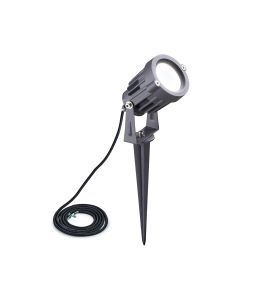 Dativivo Spike/Wall Light, 1 x 7W LED, 3000K, 490lm, 30 Degree, IP65, c/w 2m Cable, Grey/Black, 3yrs Warranty