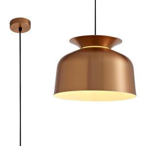 Decotto Single Pendant, 1 Light Adjustable E27, Copper