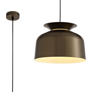 Decotto 35cm Single Pendant, 1 Light Adjustable E27, Antique Bronze