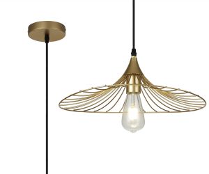 Digimail 40cm Shallow Pendant, 1 x E27, Painted Gold