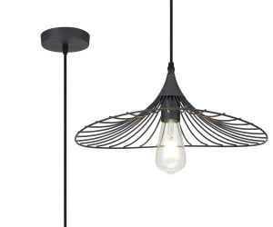 Digimail 40cm Shallow Pendant, 1 x E27, Graphite