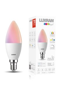 Digit Wi-Fi Smart Lamp,5W E14 Candle, RGB+CCT 2700K-6400K, 350lm, APP Control, Alexa & Google Voice Control, 3yrs Warranty