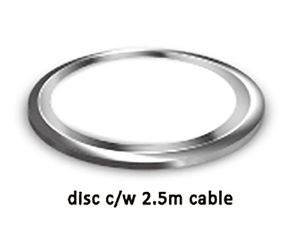 Disc White 6 LED (0.5W) C/W 2.5m Cable