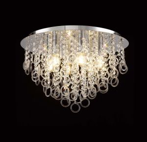 Dolce Ceiling, 6 Light E14, Polished Chrome/Crystal