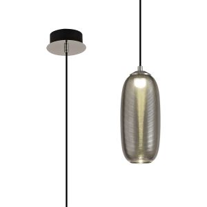 Drivemo 12cm Pendant, 1 x 6W LED, 4000K, 540lm, Smoked/Black, 3yrs Warranty