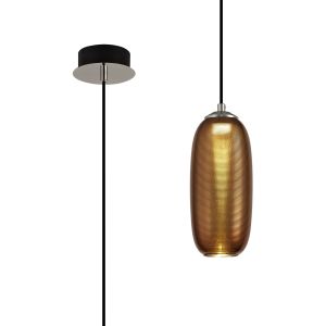 Drivemo 12cm Pendant, 1 x 6W LED, 4000K, 540lm, Copper/Black, 3yrs Warranty