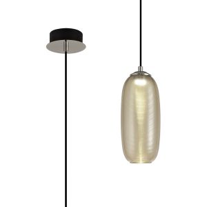 Drivemo 12cm Pendant, 1 x 6W LED, 4000K, 540lm, Champagne/Black, 3yrs Warranty