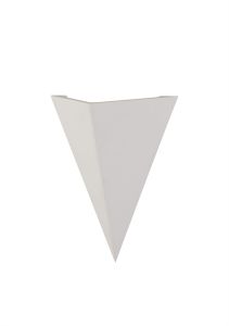 Gelato Triangle Wall Lamp, 1 x G9, White Paintable Gypsum