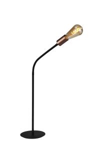 Giacomo Flexible Table Lamp, 1 Light E27, Satin Black/Brushed Copper
