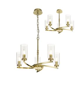 Ginamuro Pendant/Semi Flush, 5 x E14, Polished Gold