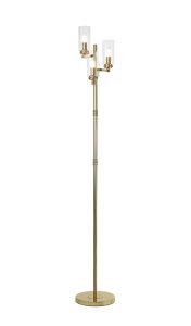 Ginamuro Floor Lamp, 3 x E14, Polished Gold