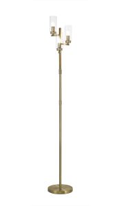 Ginamuro Floor Lamp, 3 x E14, Antique Brass
