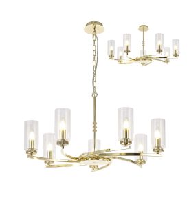 Ginamuro 76cm Pendant/Semi Flush, 7 x E14, Polished Gold