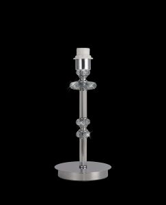Giovani Table Lamp, 1 Light E14, Polished Chrome/Clear Glass/Crystal