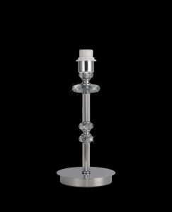Giovani Crystal Table Lamp Without Shade, 1 Light E14, Polished Chrome & Clear Glass