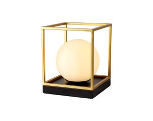 Giovanni Table Lamp, 1 Light E14, Matt Black/Painted Gold