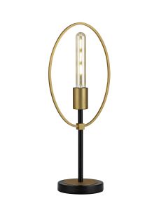 Gitano Table Lamp, 1 Light E27, Sand Gold/Matt Black