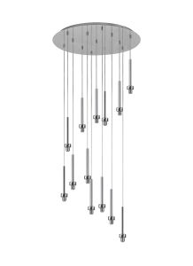 Giuseppe Polished Chrome 13 Light G9 Universal 2.5m Round Multiple Pendant, Suitable For A Vast Selection Of Glass Shades