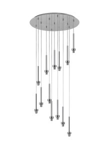 Giuseppe 56cm Polished Chrome 13 Light G9 Universal 2.5m Round Multiple Pendant (FRAME ONLY), For A Vast Range Of Glass Shades