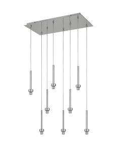 Giuseppe Polished Chrome 8 Light G9 Universal 2m Rectangle Multiple Pendant, Suitable For A Vast Selection Of Glass Shades