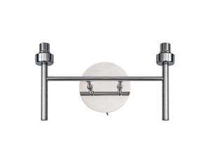 Giuseppe Polished Chrome 2 Light G9 Universal Switched Wall Lamp (FRAME ONLY), For A Vast Range Of Glass Shades