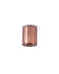 Giuseppe 140x140mm Medium Cylinder Clear Outer And Copper Inner (H) Glass Shade