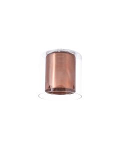 Giuseppe 14x14cm Medium Cylinder Clear Outer And Copper Inner (H) Glass Shade
